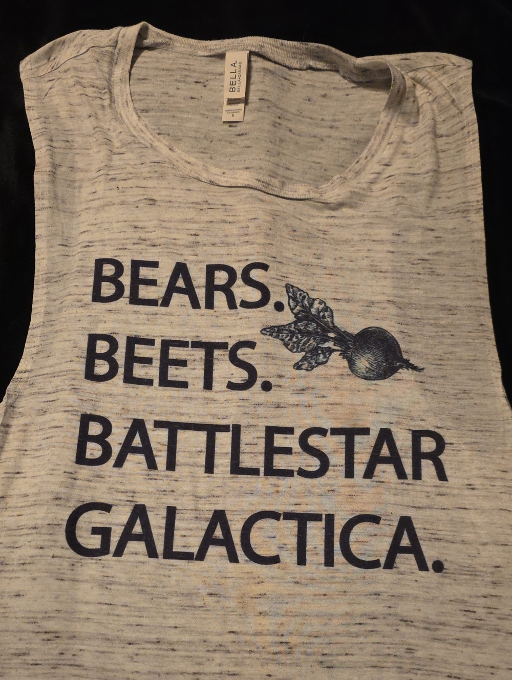 Bears. Beets. Battlestar Galactica Tank Top Size Small